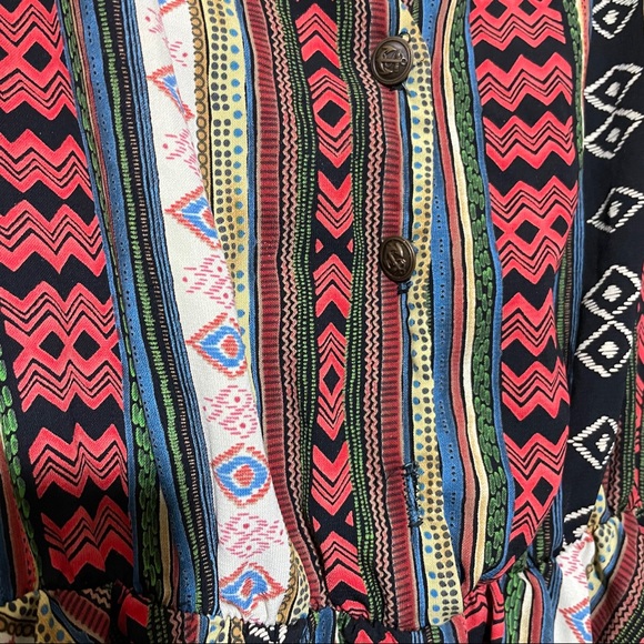 Khloe California Multi-Colored Flare Romper Size S - Picture 2 of 6